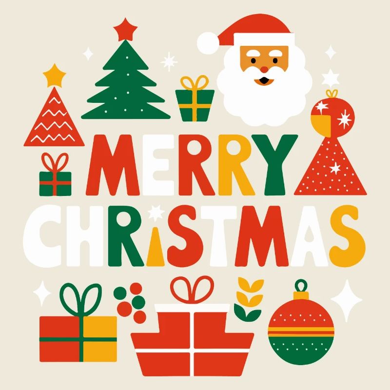 Design vibrant de joyeux Noël