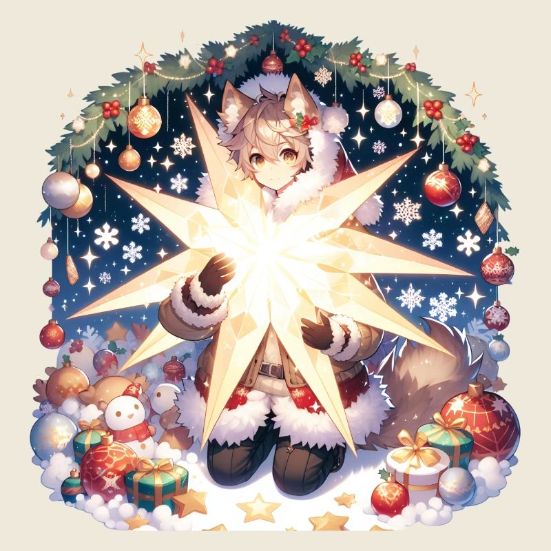 Chat mignon Manga Noël Design