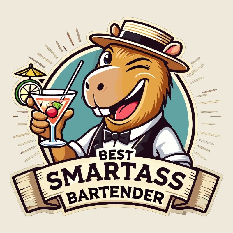 Bartender Bartender Capybara Capy Gift
