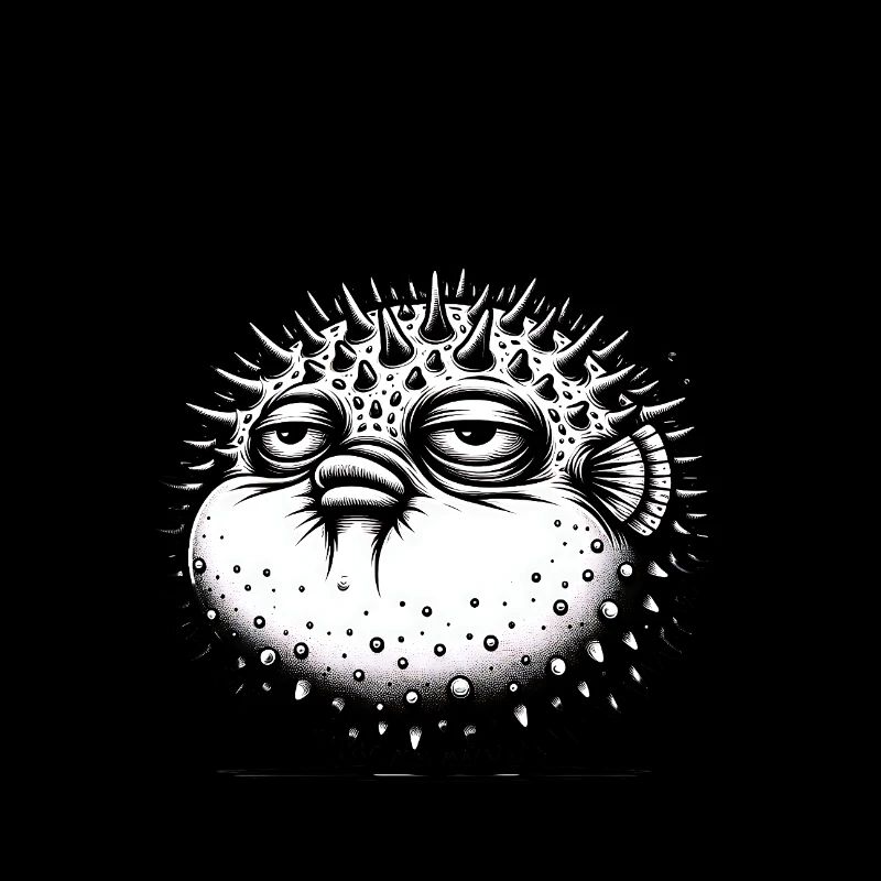 Grumpy puffer fish – a statement