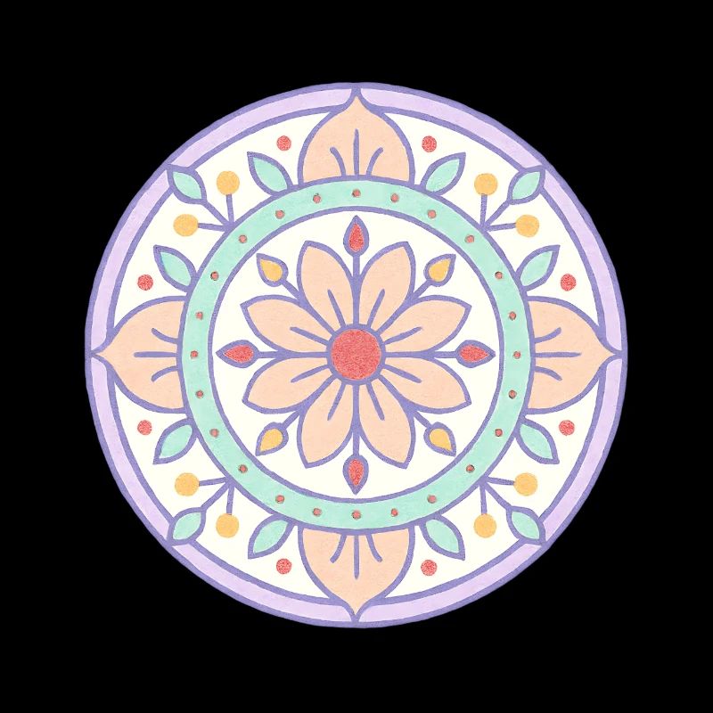 Mandala with risograph effect