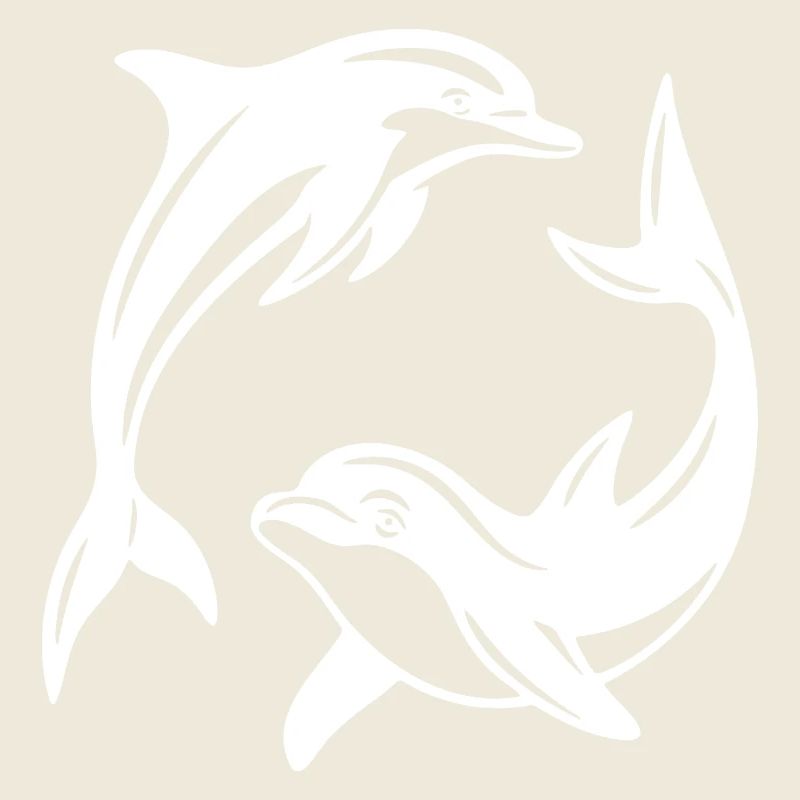 Conception de la silhouette des dauphins tourbillonnants