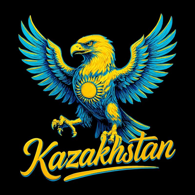 Kazakhstan Eagle Sun Flag Flag Gift