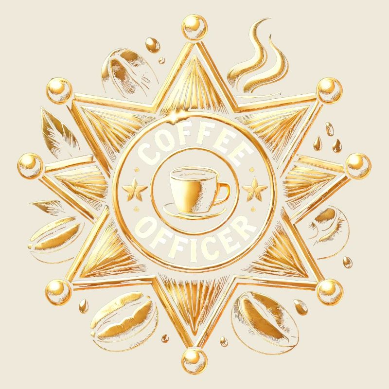 Coffee Officer Badge Design