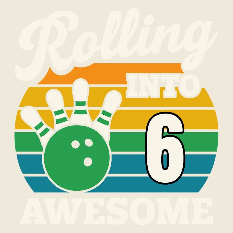 Rouler dans 6 anniversaire Bowling Design