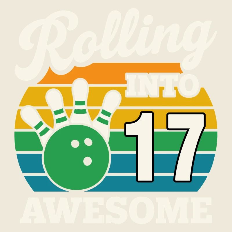 Retro Bowling 17e anniversaire Tee