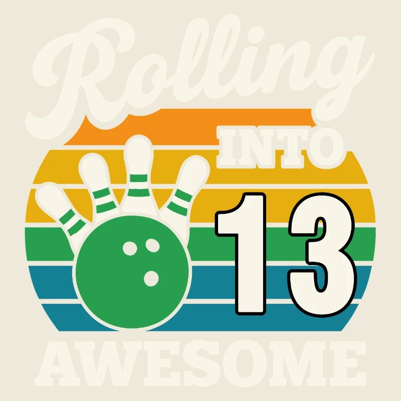Retro Bowling 13e anniversaire Tee