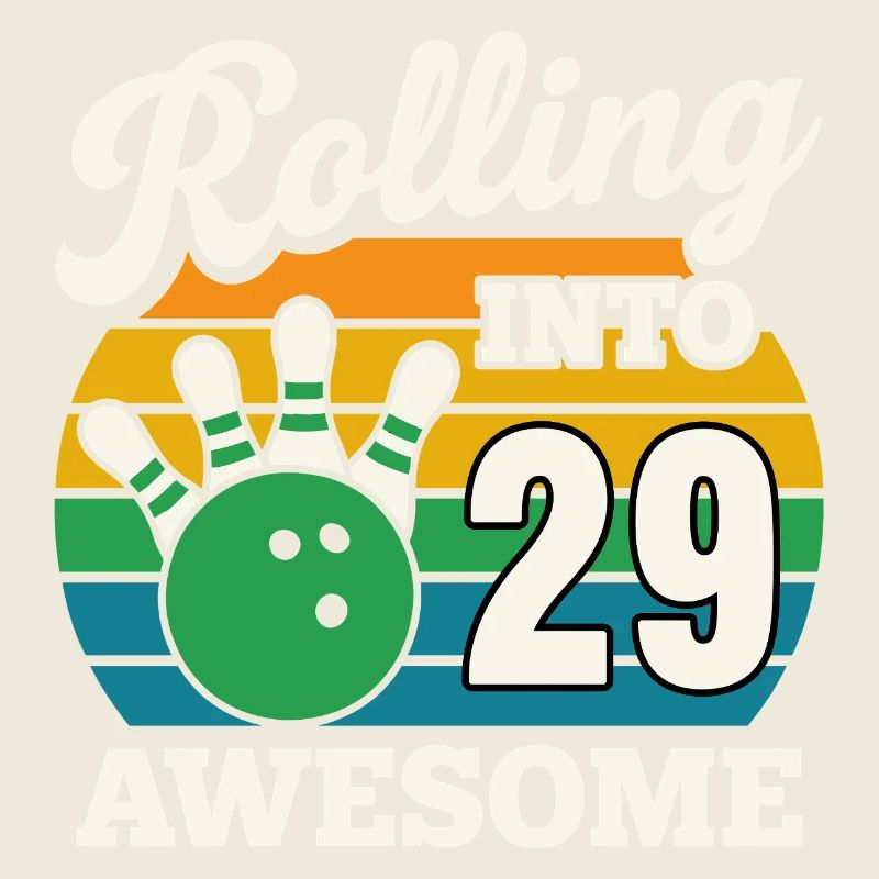 Bowling 29e anniversaire Célébration Graphique