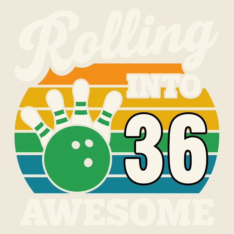 Rétro Bowling 36e anniversaire Graphique