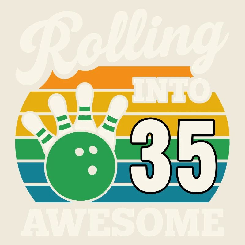 Bowling rétro 35e anniversaire Design