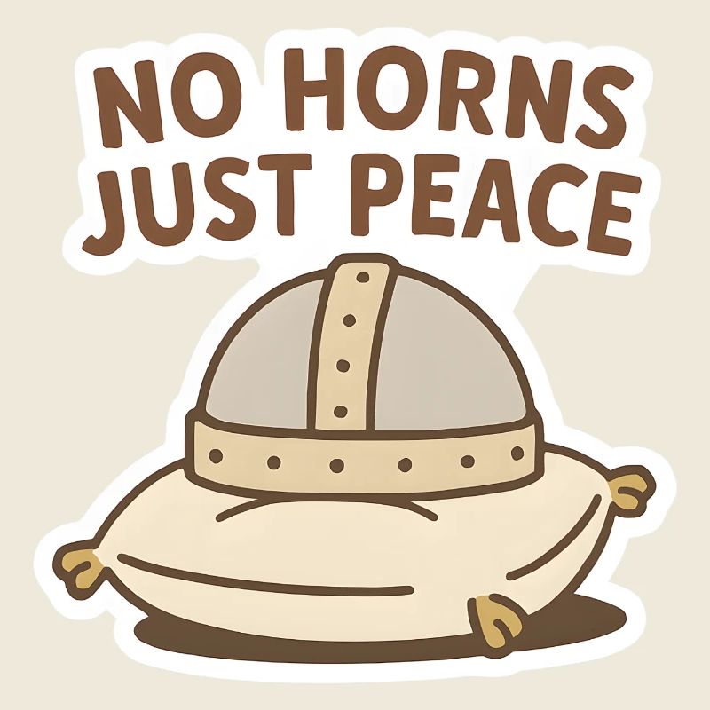 Peaceful Sack with No Horns Message