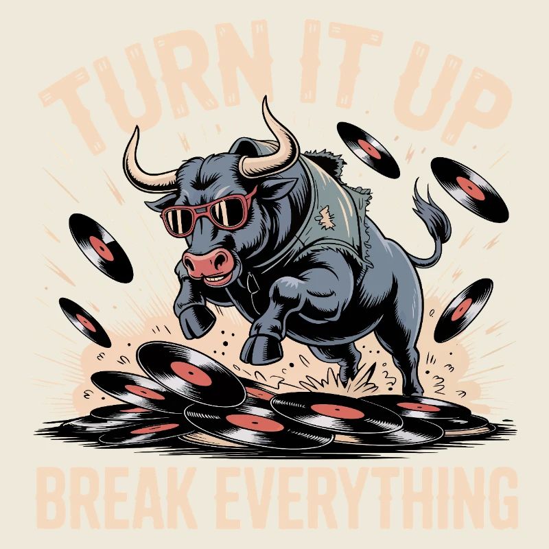Turn It Up Vinyl Bull