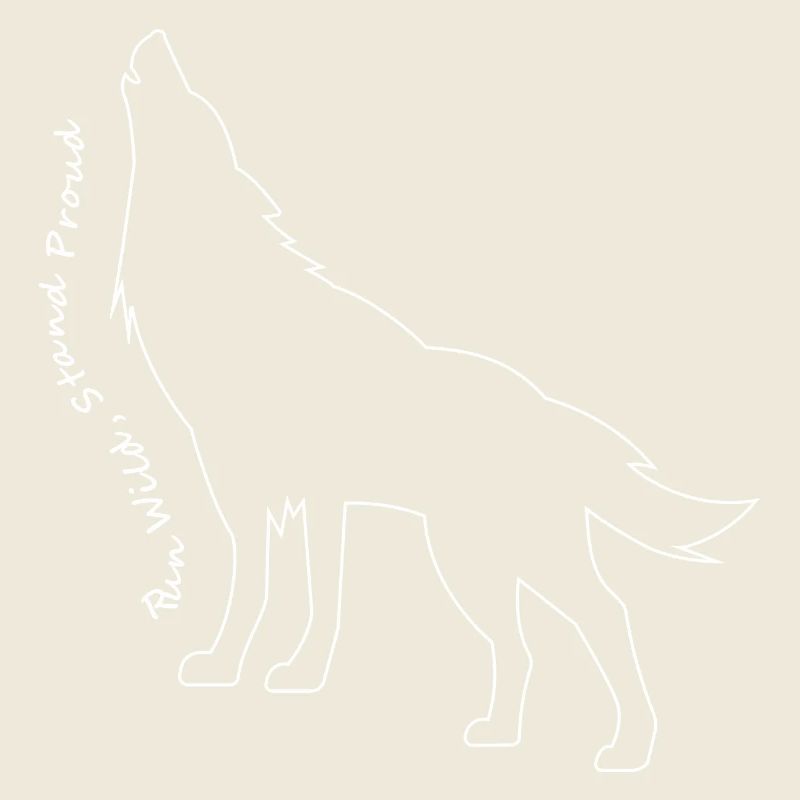 Loup hurlant Ligne Art Design
