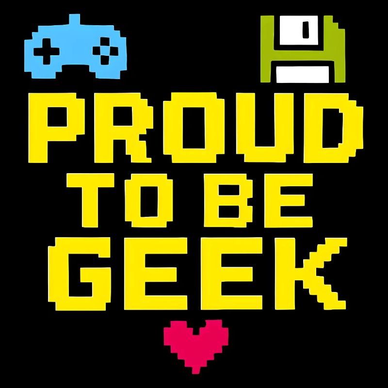 Stolzer Retro-Pixel-Geek
