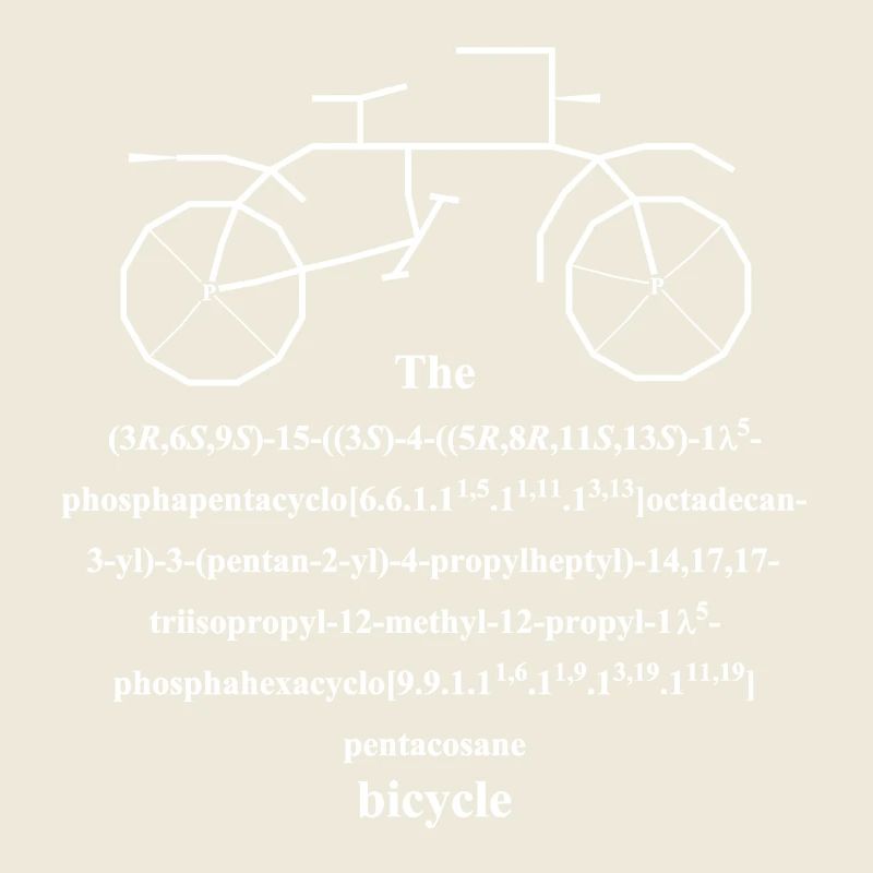 Molécule de vélo - IUPAC Joke - Humour nerd