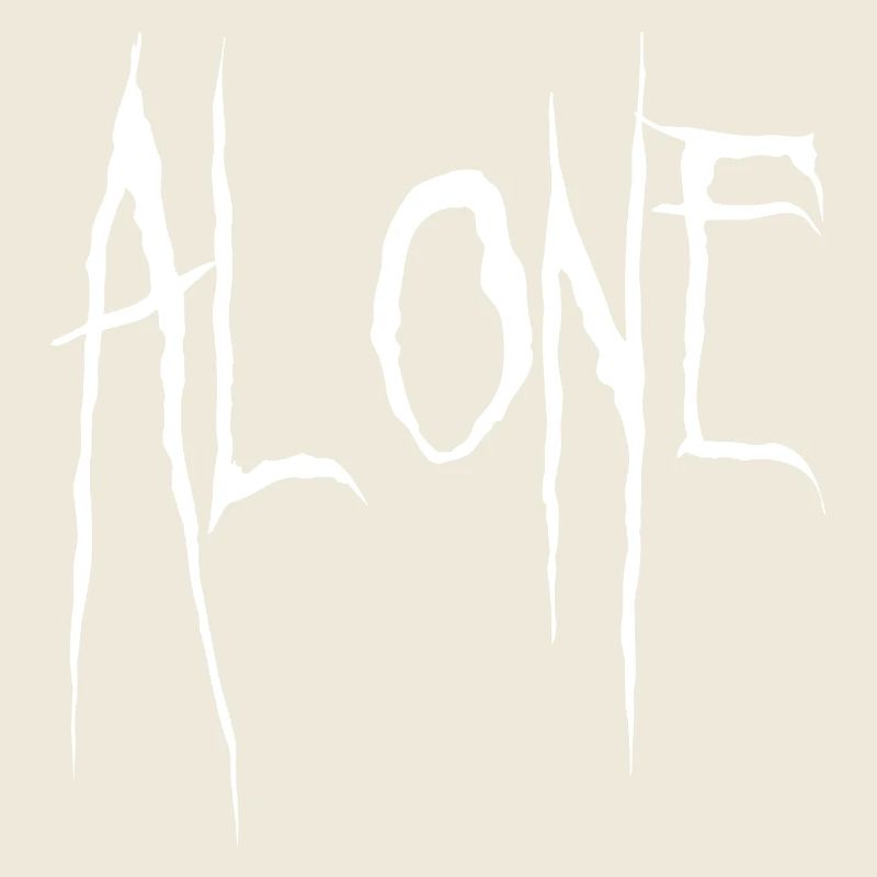 Alone Jagged Typography