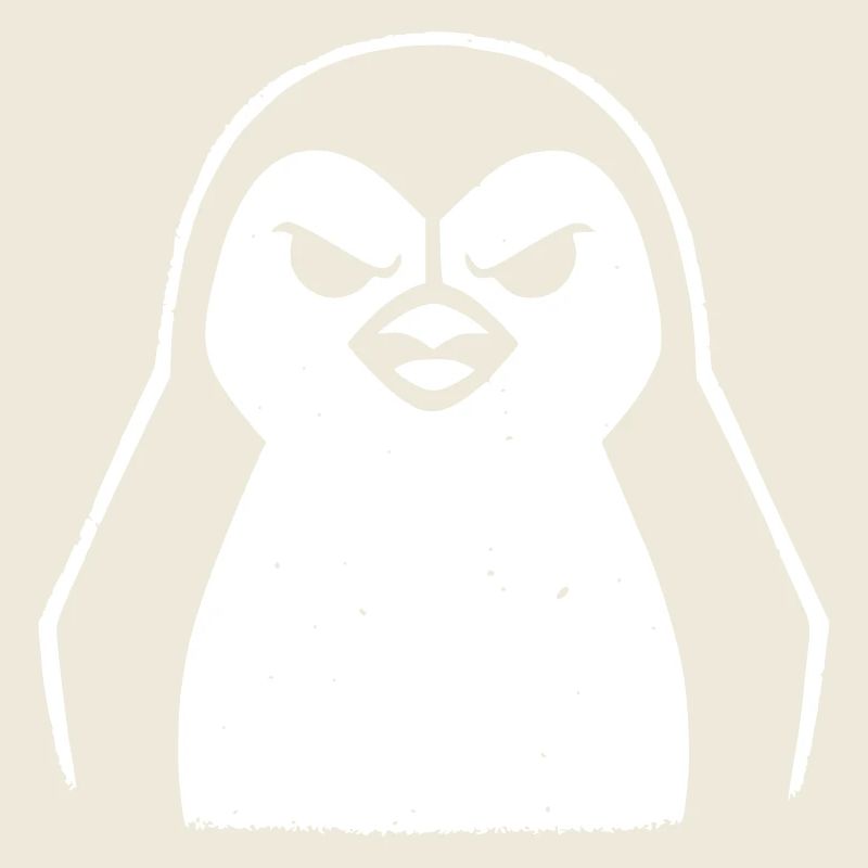 penguin stencil grunge minimalist-vector Linux