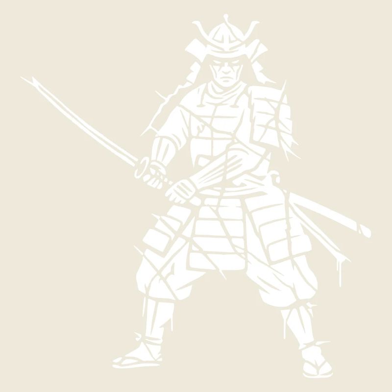 Samurai Splitter Mosaik Kunst Vektor