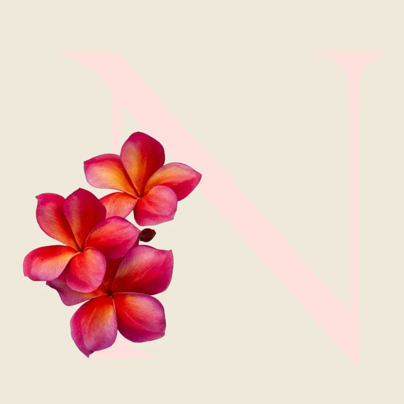 N Floral Monogram