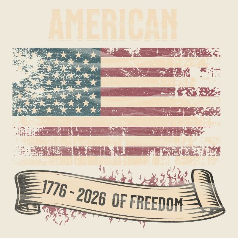 Drapeau américain 250 ans de liberté 1776-2026