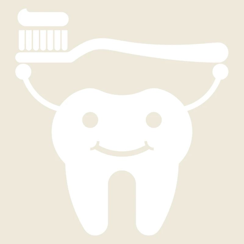 Dent avec brosse à dents et dentifrice