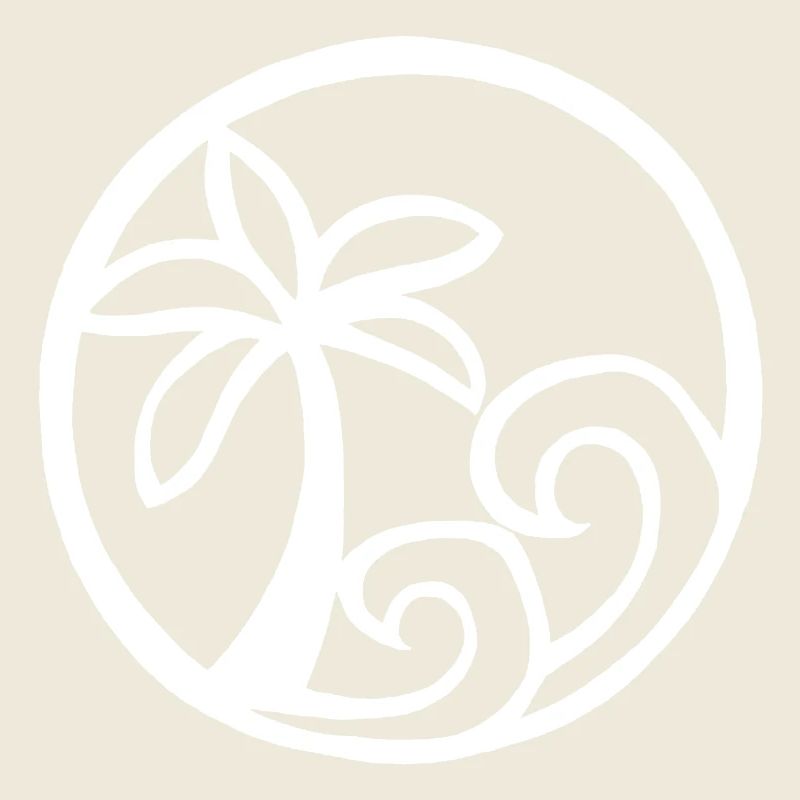 Vagues et palmier blanc