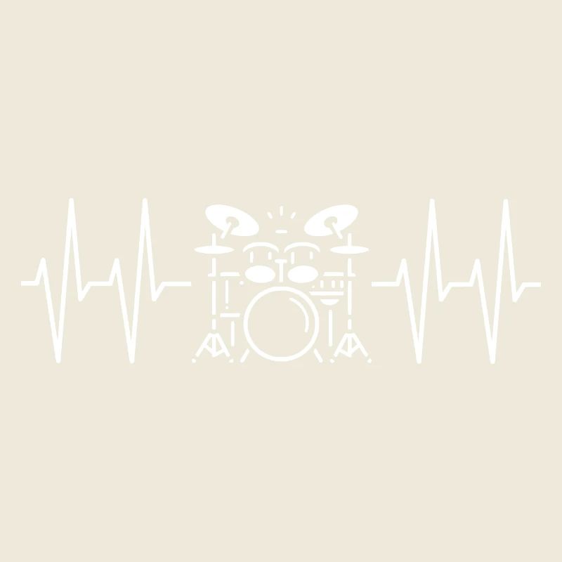 Kit de batterie avec Heart Line Rhythm Drummer Design