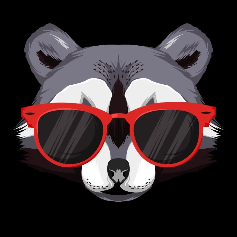 Waschbär mit Sonnebrille
