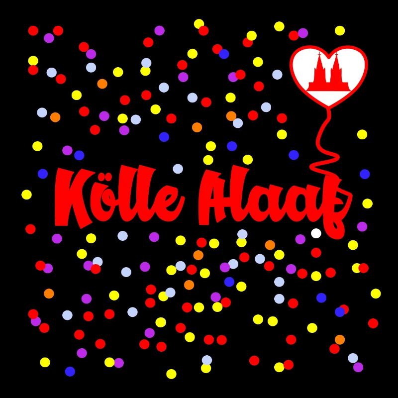 Köln mit Herz - Kölle Alaaf Konfetti zu Karneval