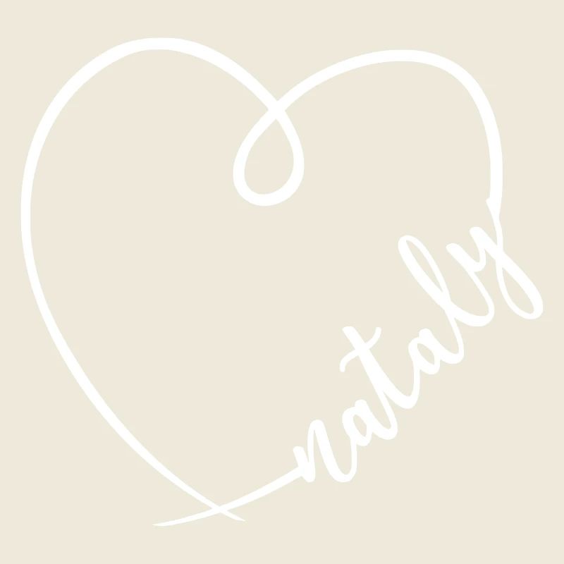 Nataly nom calligraphie coeur