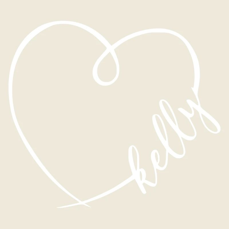 Kelly Name Calligraphy Heart
