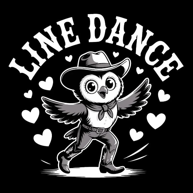 Line Dance Eule lustige Eule tanzt Linedance