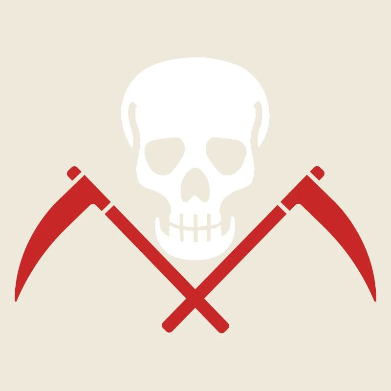 Totenkopf mit Sichel