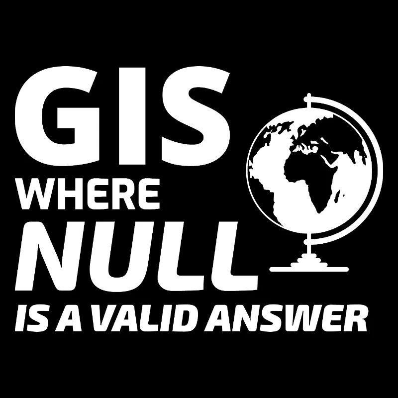 Geospatial Null Wert Kartographie GIS Humor