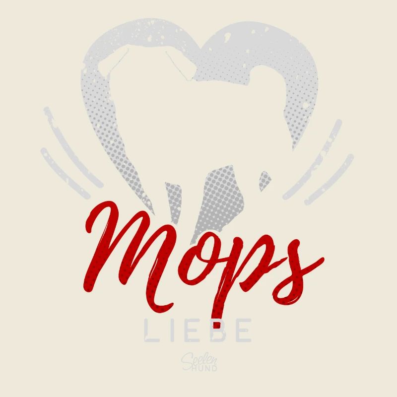 Mops-Liebe-Silhouette