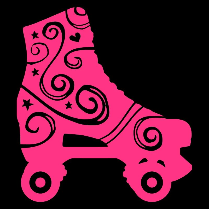 Dekorierter Rollschuh