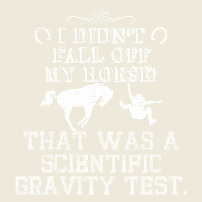 Horse rider dropping gravity science