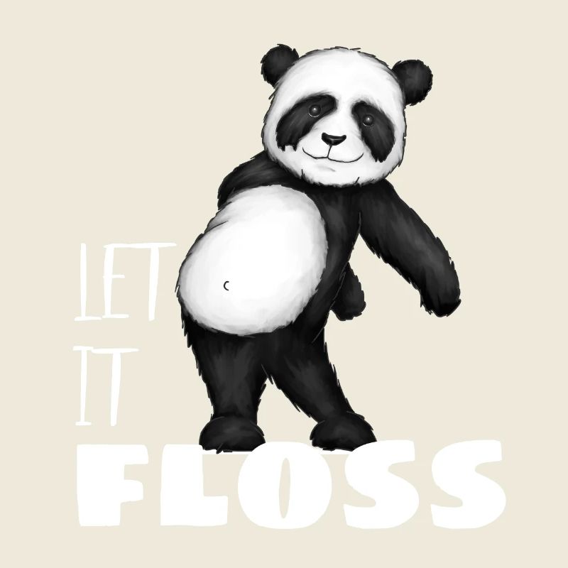 Panda Bär Let it Floss Laß es fliessen Geschenk