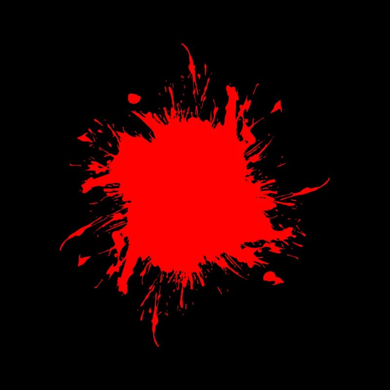 Peinture tache éclaboussée de sang rouge