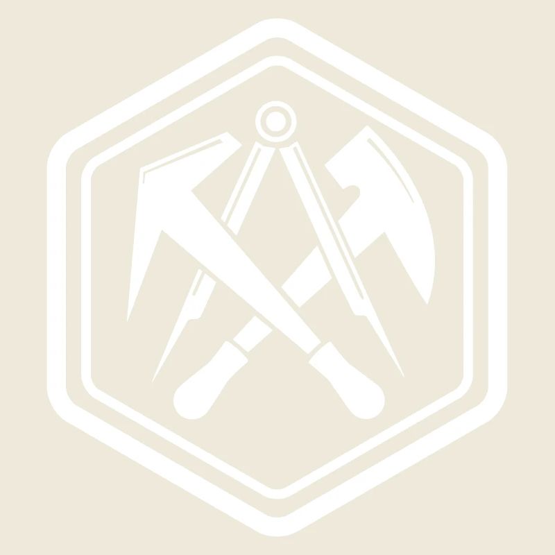 Tradition Dachdecker Zunftzeichen Sechseck Emblem