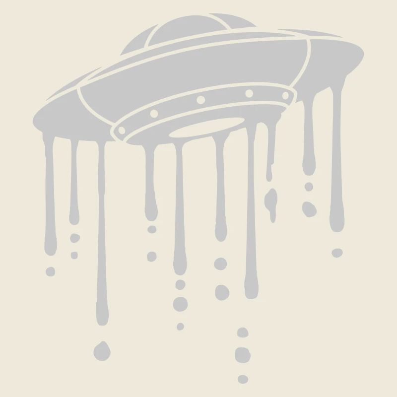 UFO Graffiti Tropfen Schleim