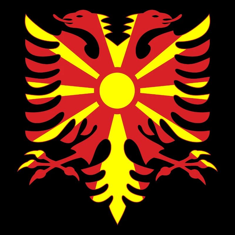 Macédoine Albanie Drapeau