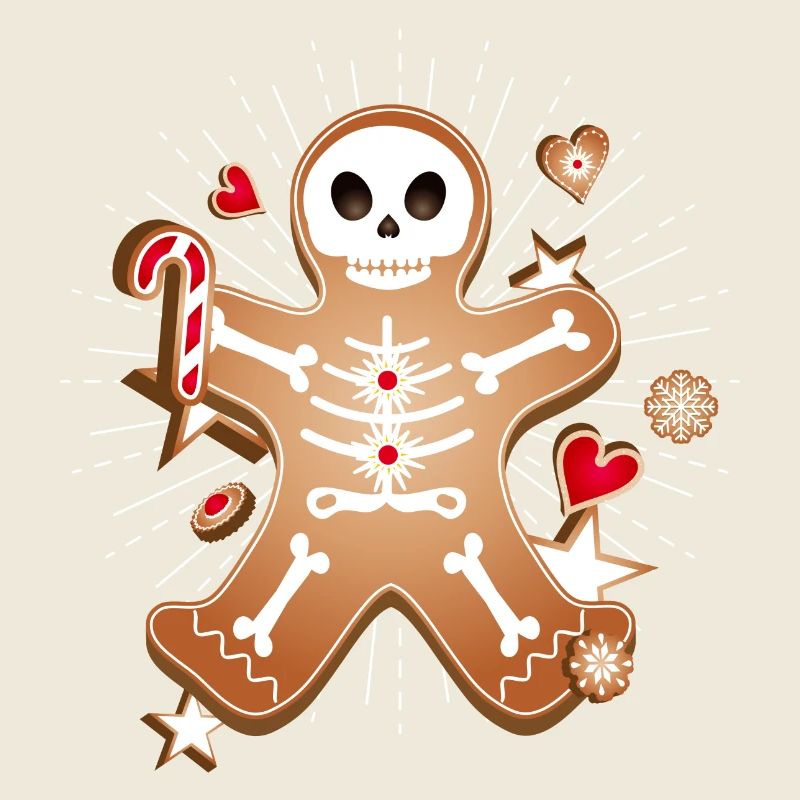 Gingerbread Man Sugar Skull Decor pour Noël