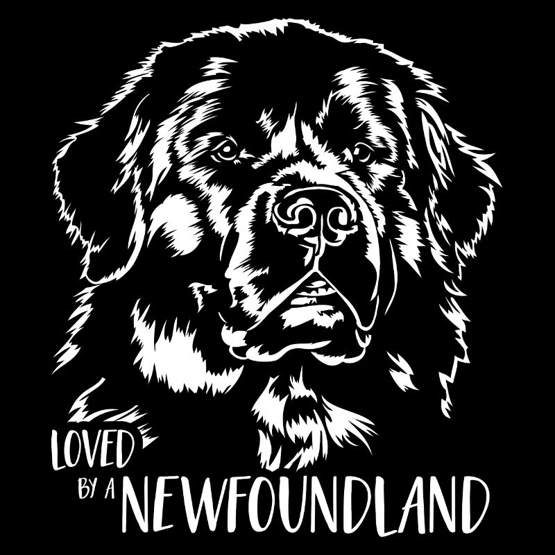 Loved by a Newfoundland Neufundländer Hundespruch