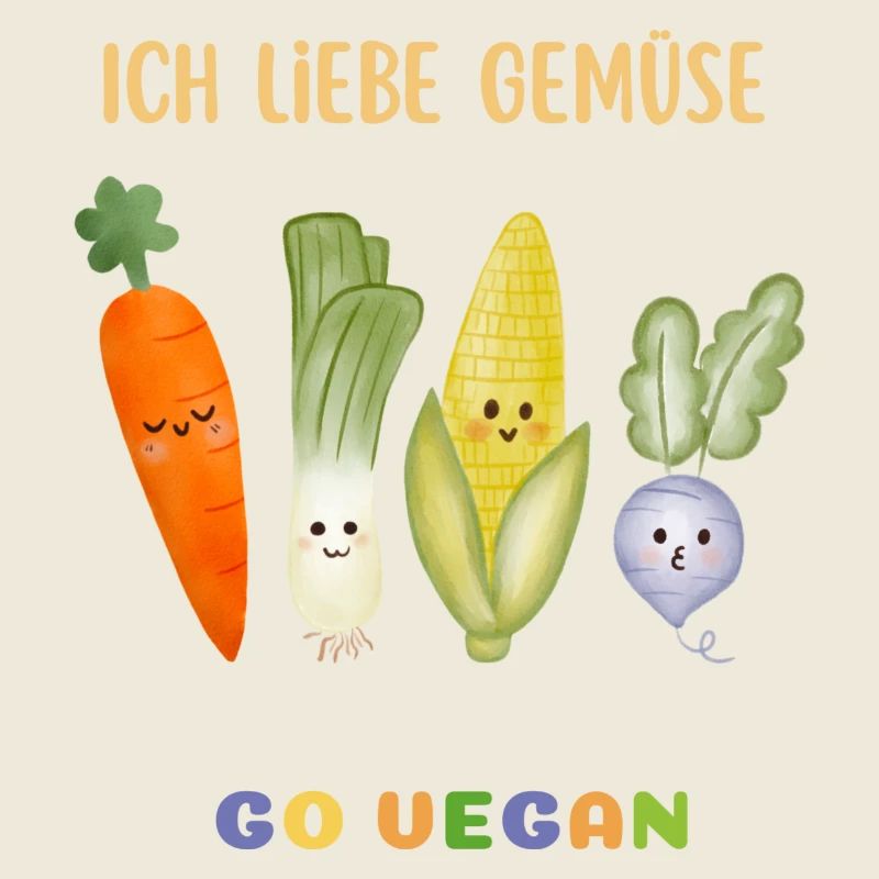 Ich liebe Gemüse | Vegan Kinder Veggie | Geschenk