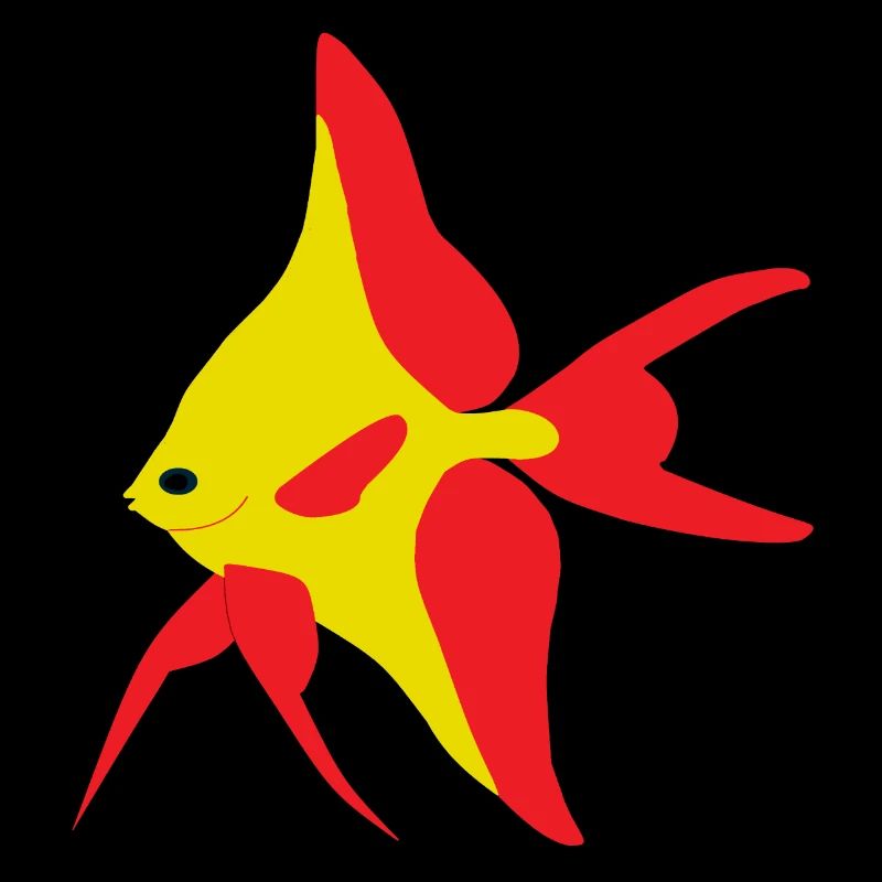 Poisson drapeau rouge et jaune