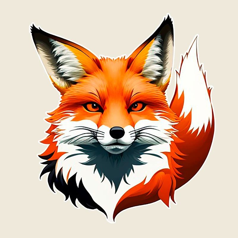 Tête de renard sauvage élégante avec sétaire