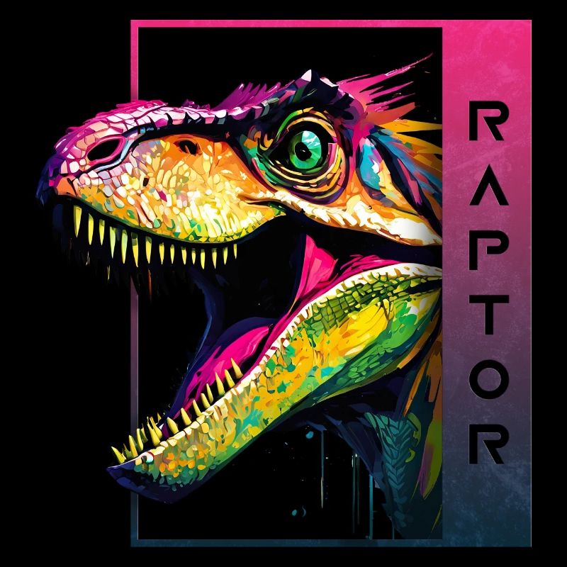 Dynamic Velociraptor - Oeuvre d’art Roaring Raptor