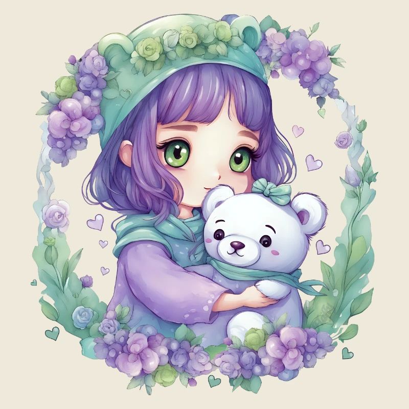 Fairy with teddy bear