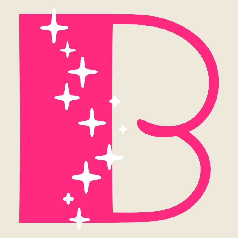 Letter B Glitter